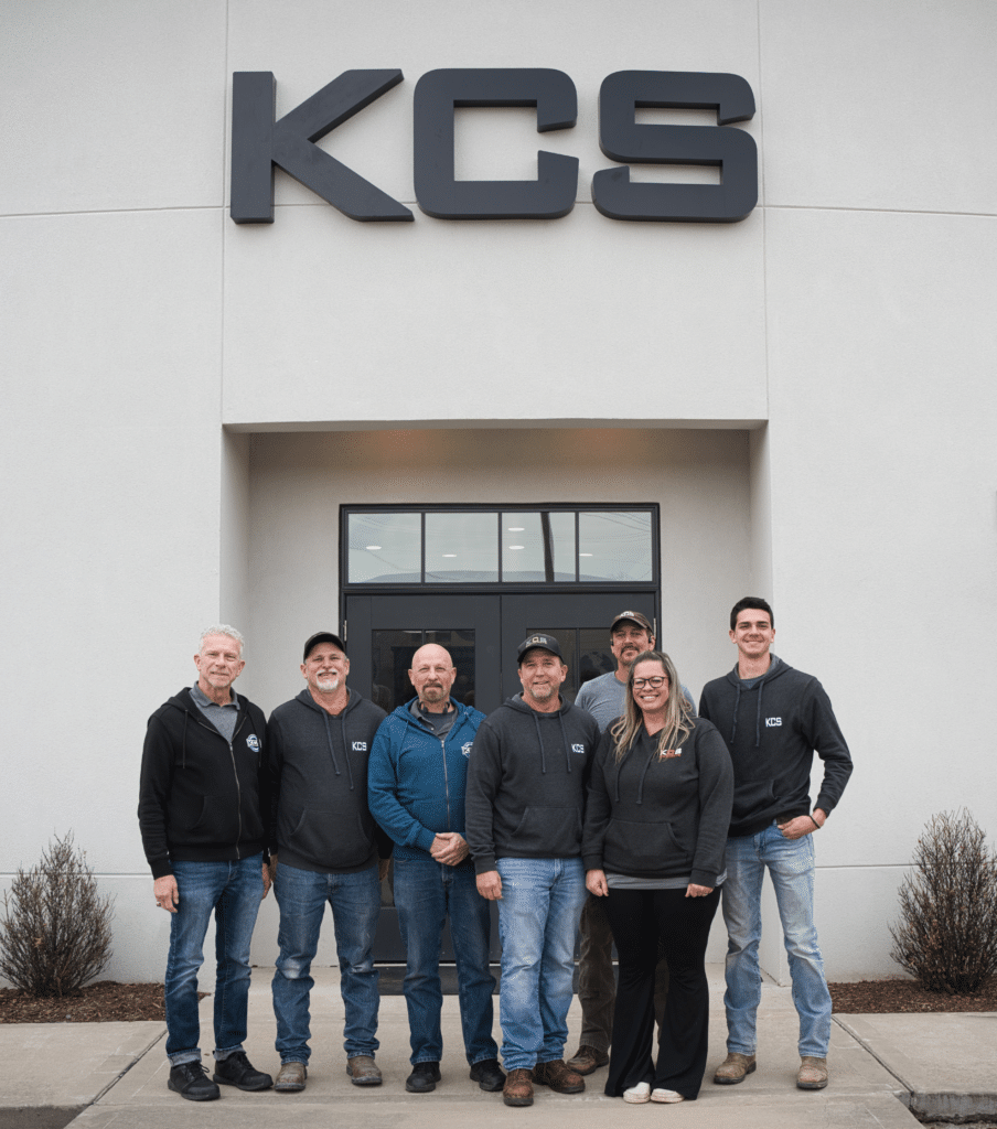 The KCS Building Group Team out the front of the head office in Columbia, Tennessee